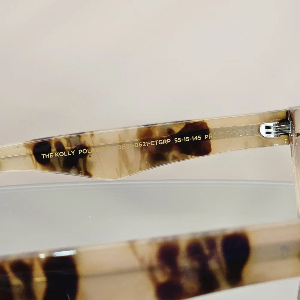 DIFF Eyewear Sunglasses x Krista Horton The Kolly Cream Tortoise Grey Polarized